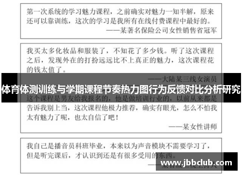 体育体测训练与学期课程节奏热力图行为反馈对比分析研究